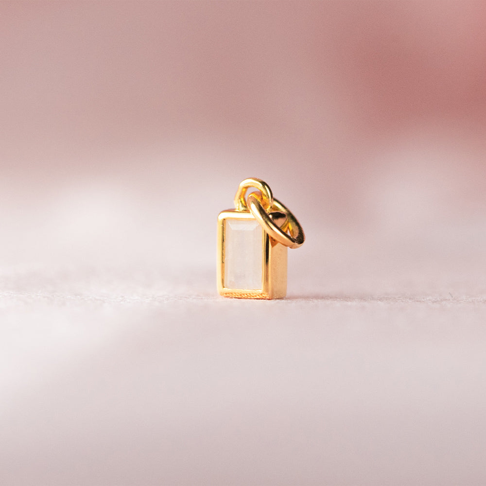 Anhänger Beloved Squared mit Mondstein - gold