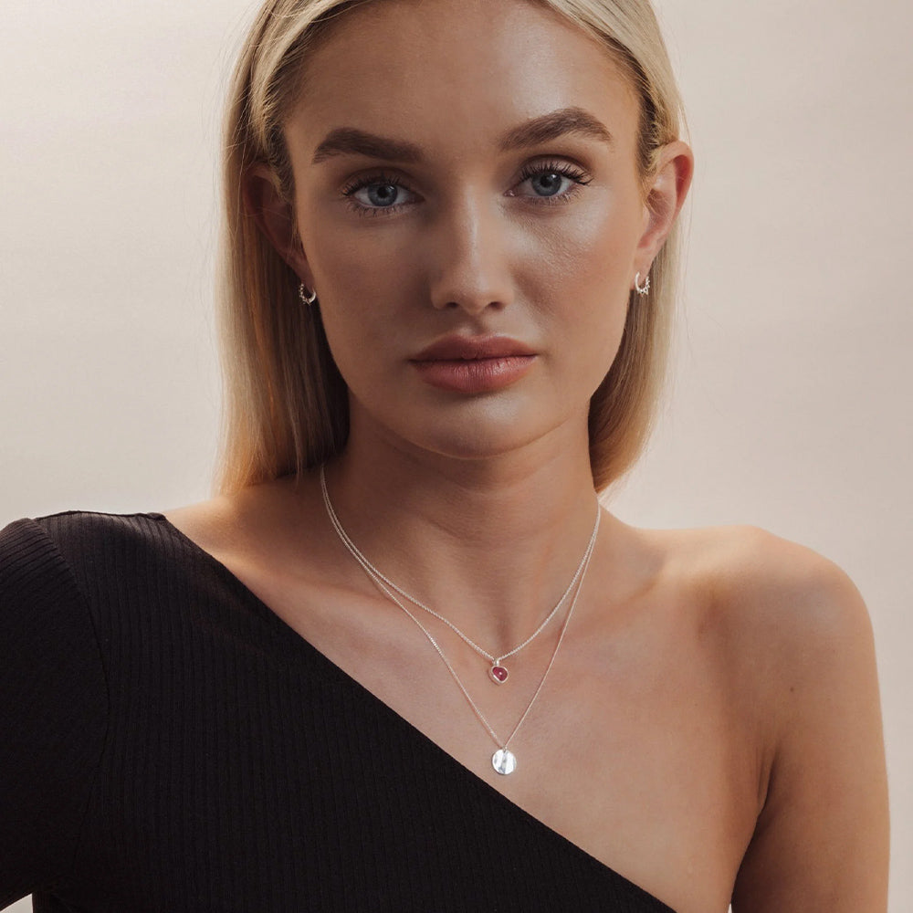 Halskette Minimalistica Hammered - silber