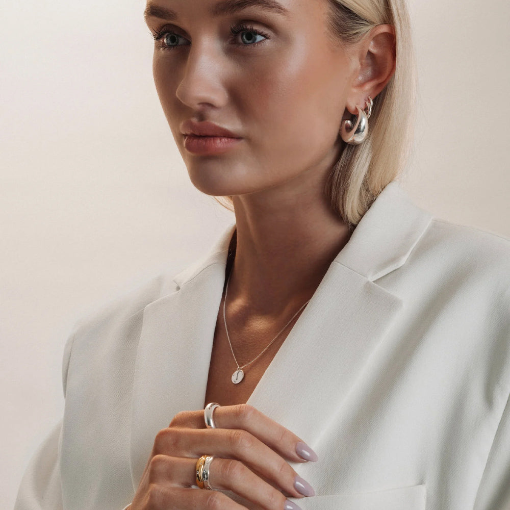 Halskette Minimalistica Hammered - silber