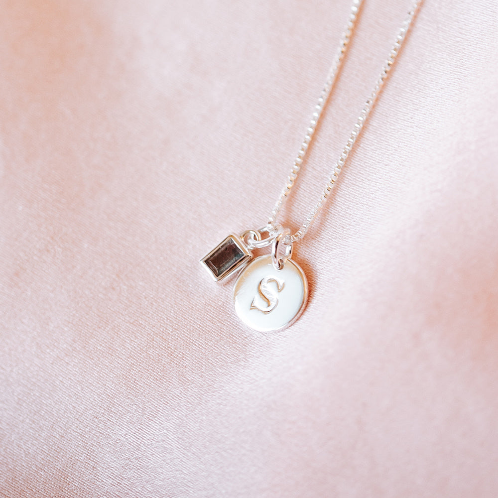 Anhänger Beloved Squared mit Labradorit - silber