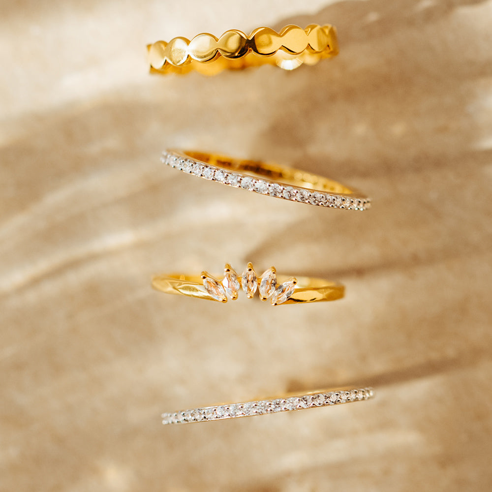 Ring Beaches Flat Dots - gold