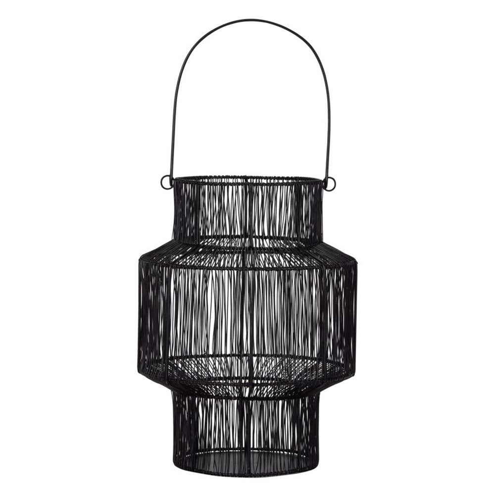Laterne Alive - schwarz 37 cm