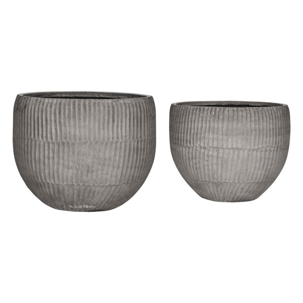 Blumentöpfe Brave - grau 2er Set