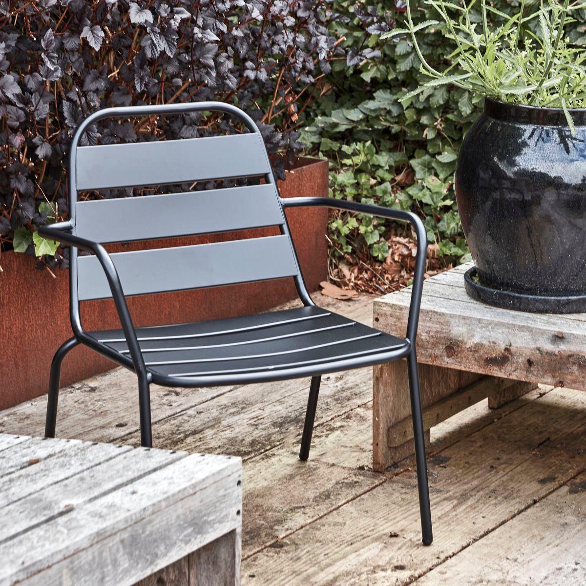 Lounge-Sessel Helo - schwarz