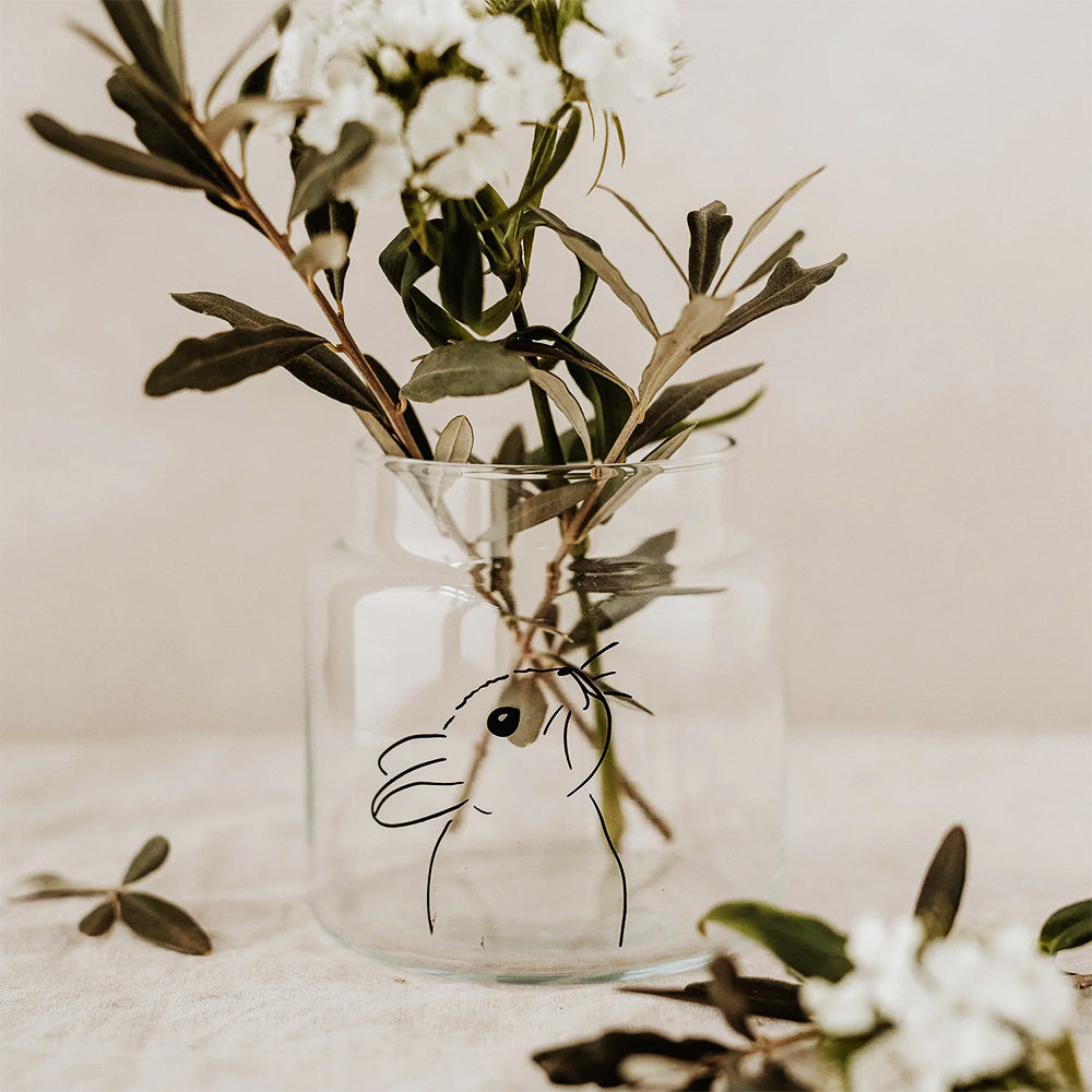 Vase/Teelichthalter Hase - 10 cm