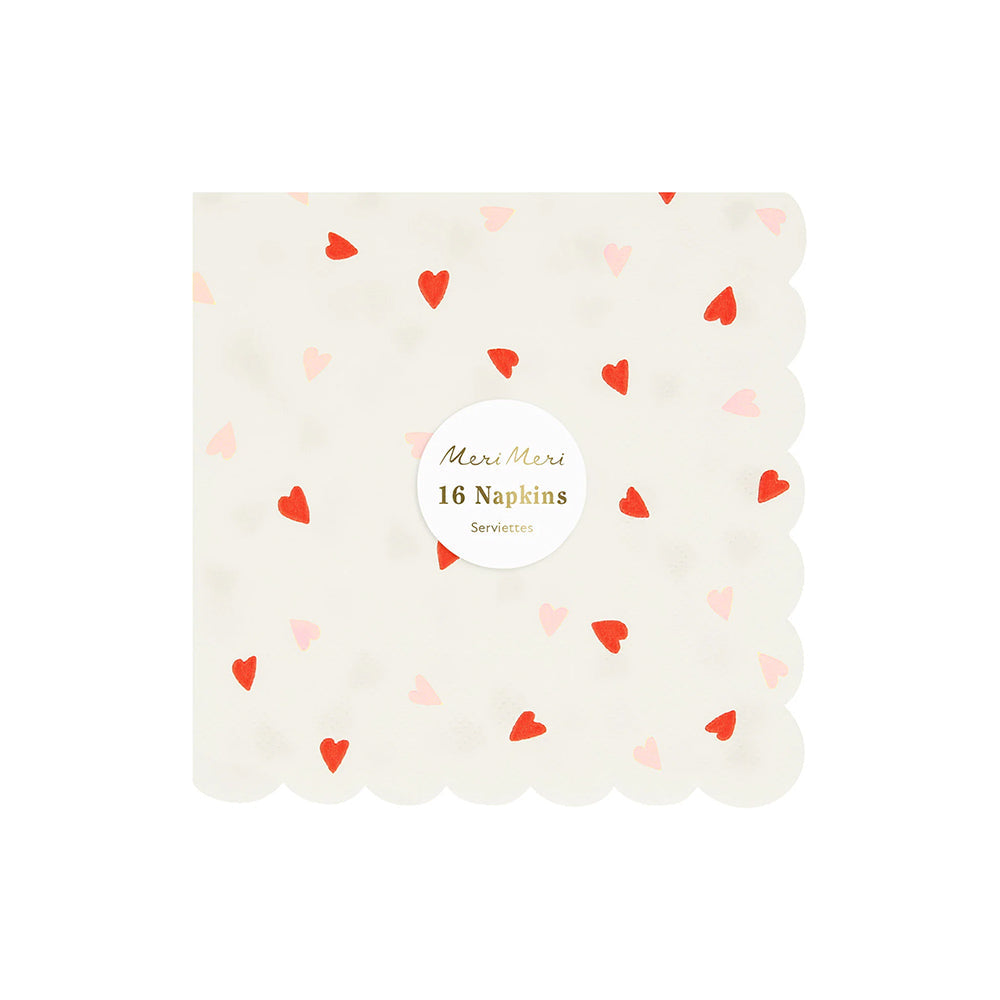 Servietten Heart - klein 16 Stk.