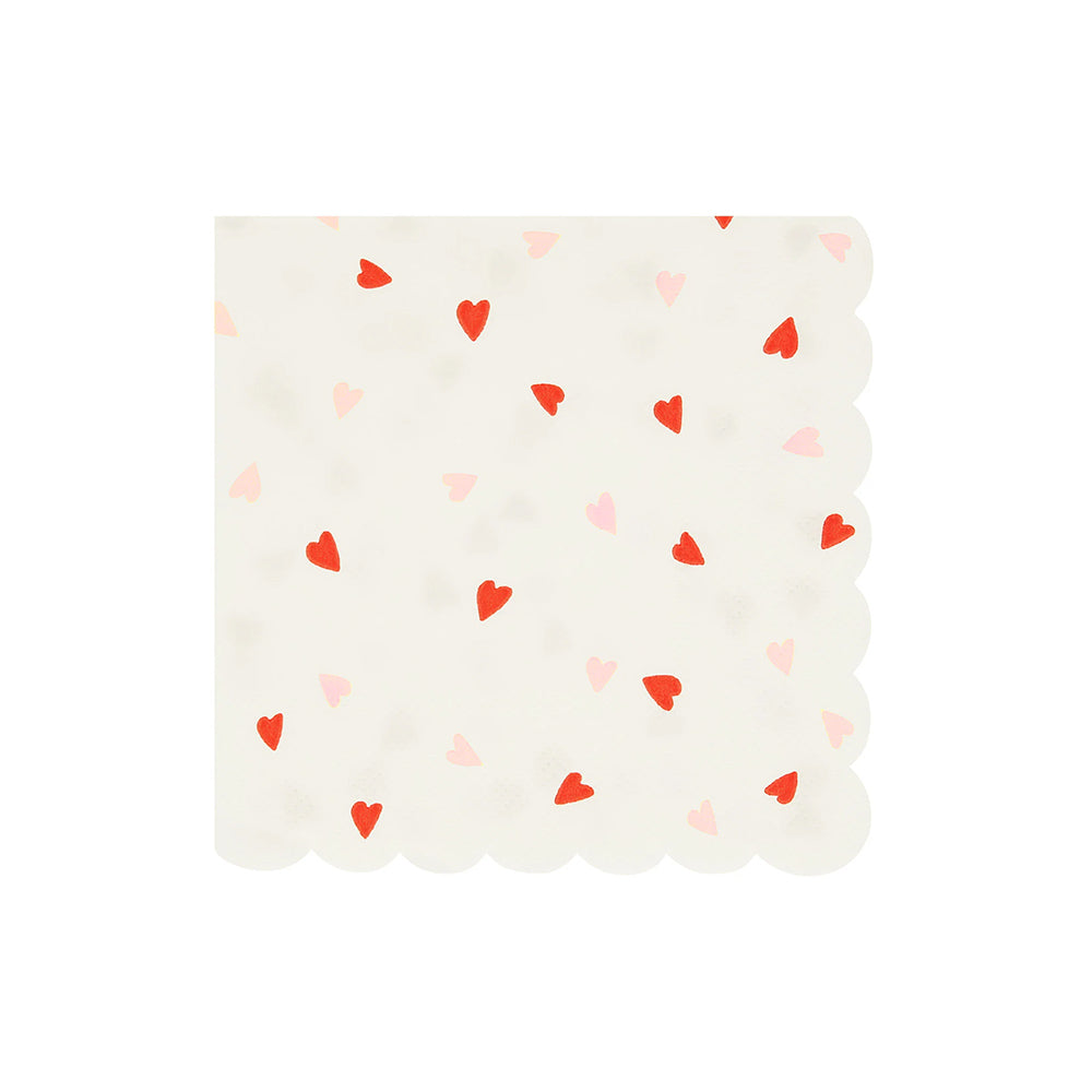 Servietten Heart - klein 16 Stk.