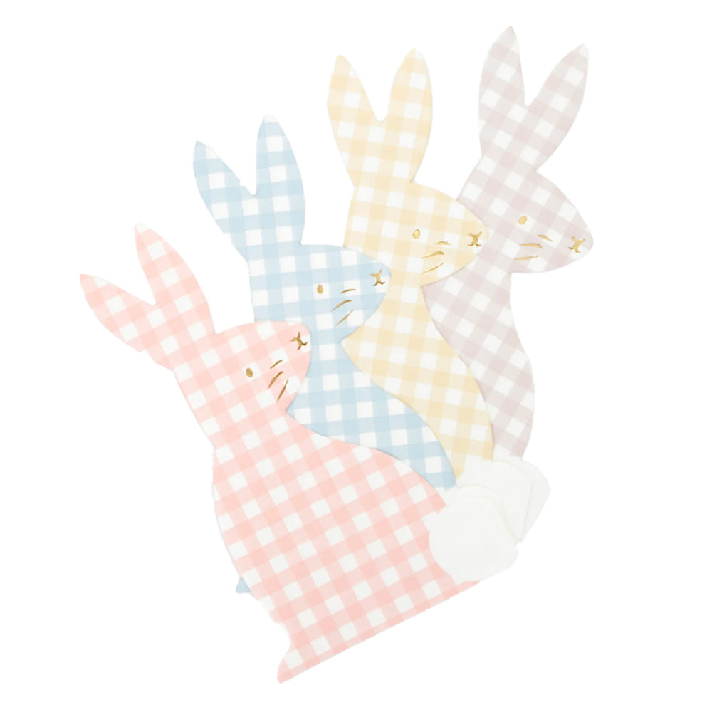 Servietten Gingham Bunny - 16 Stk.