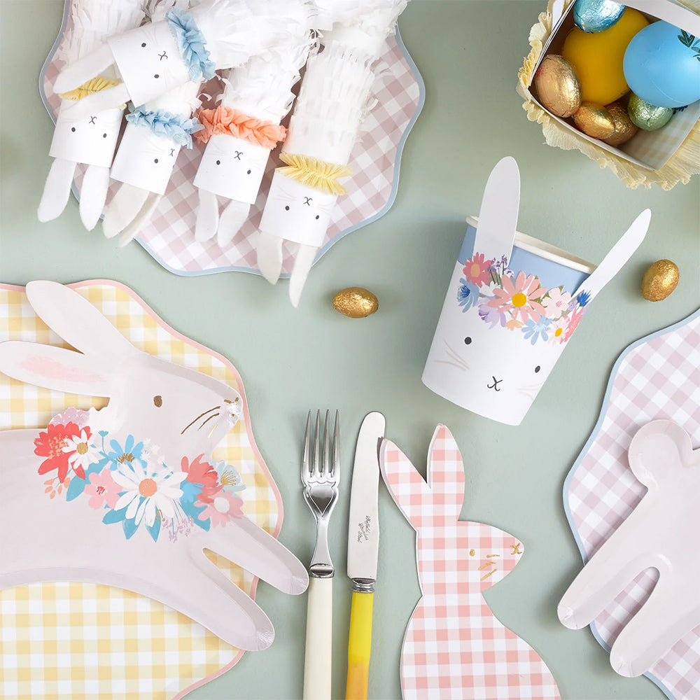 Servietten Gingham Bunny - 16 Stk.