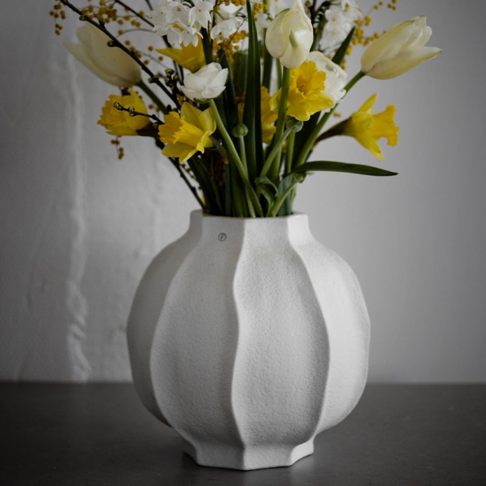 Korallenvase - naturweiß