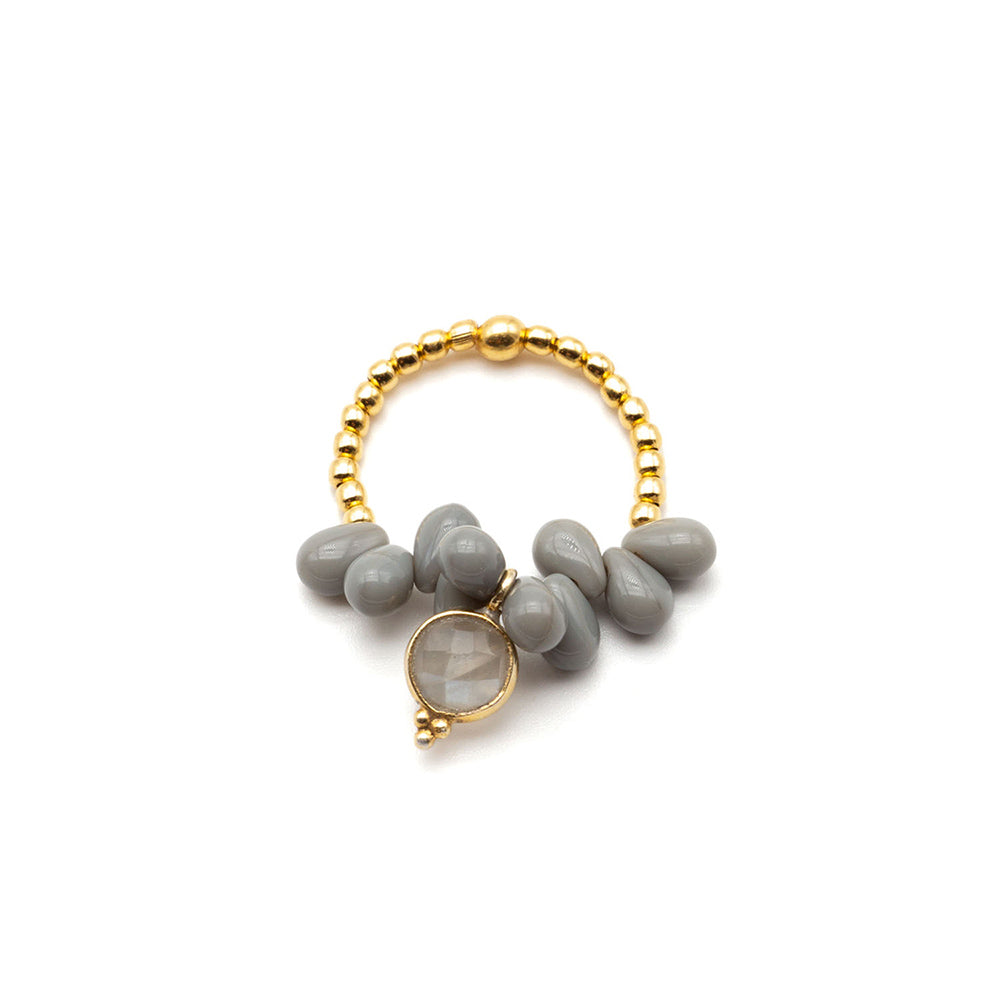Ring Drops - grey/gold