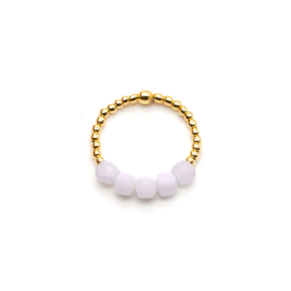 Ring Cube - white/gold