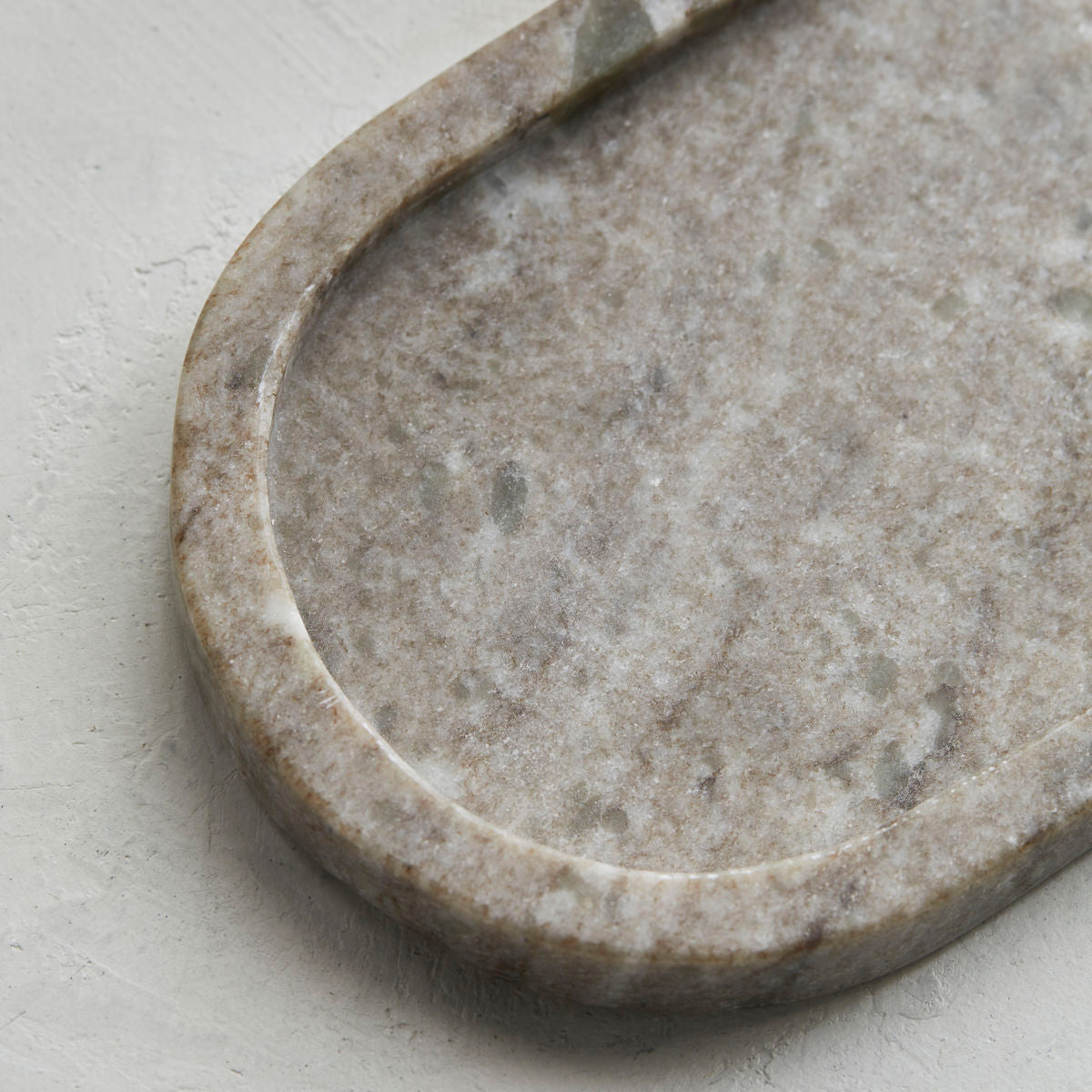 Tablett Marble - beige Ø 12,5 cm
