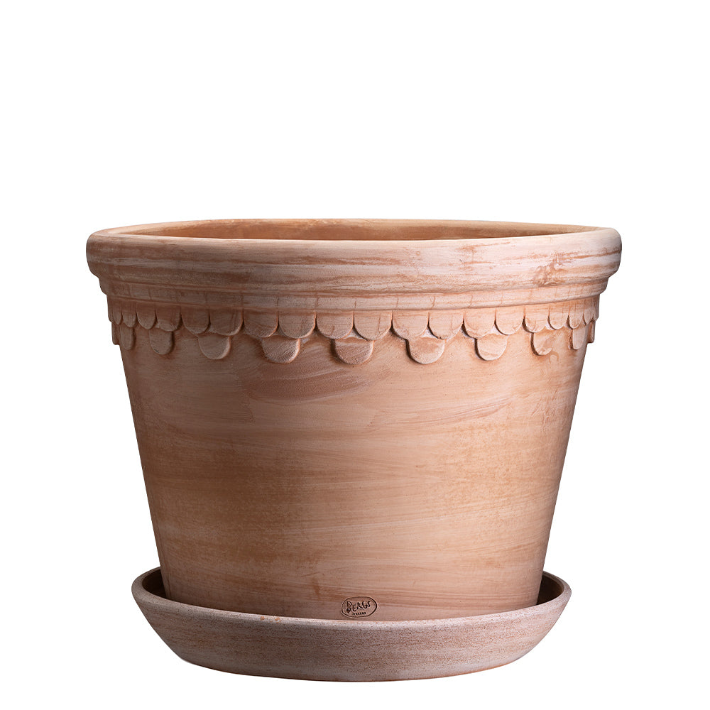 Blumentopf mit Untersetzer - Copenhagen rosa