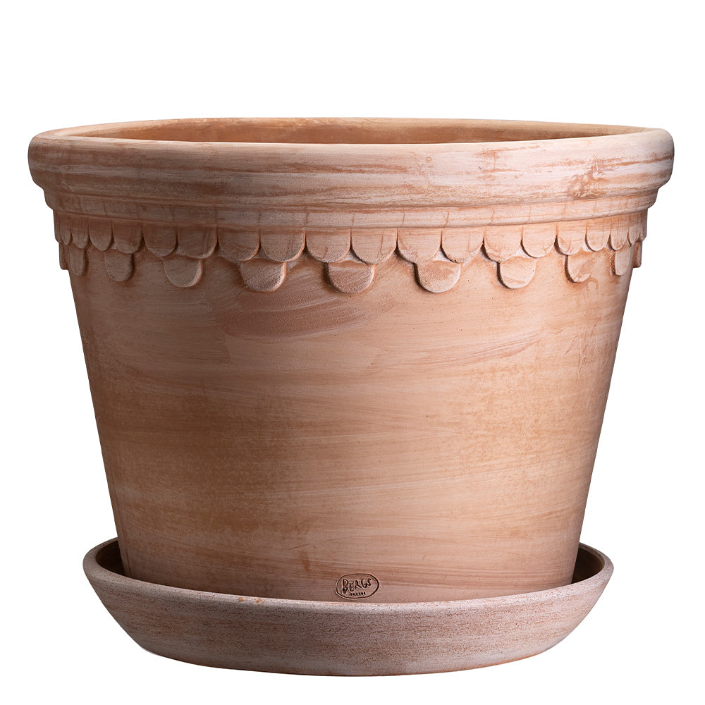 Blumentopf mit Untersetzer - Copenhagen rosa