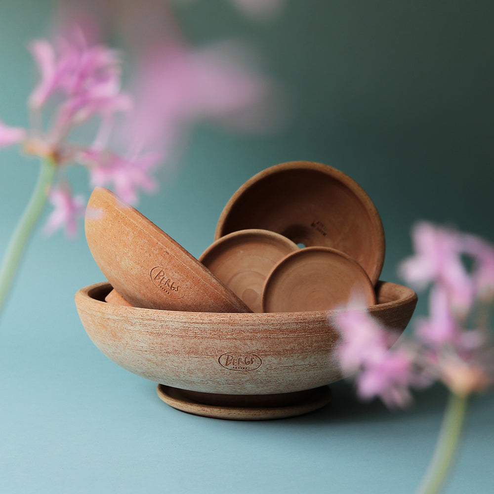 Blumenschale mit Untersetzer Ada - rosa ø 30 cm