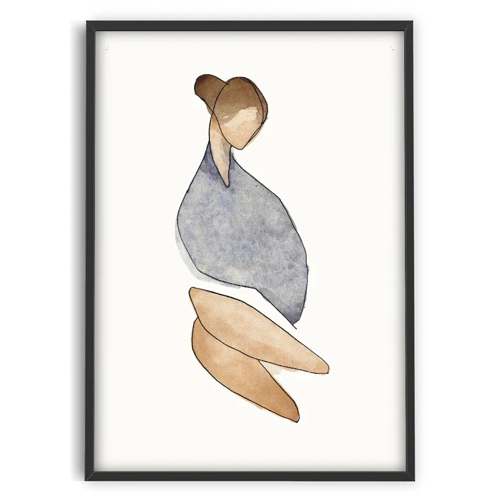 Druck - Sitting woman Xl