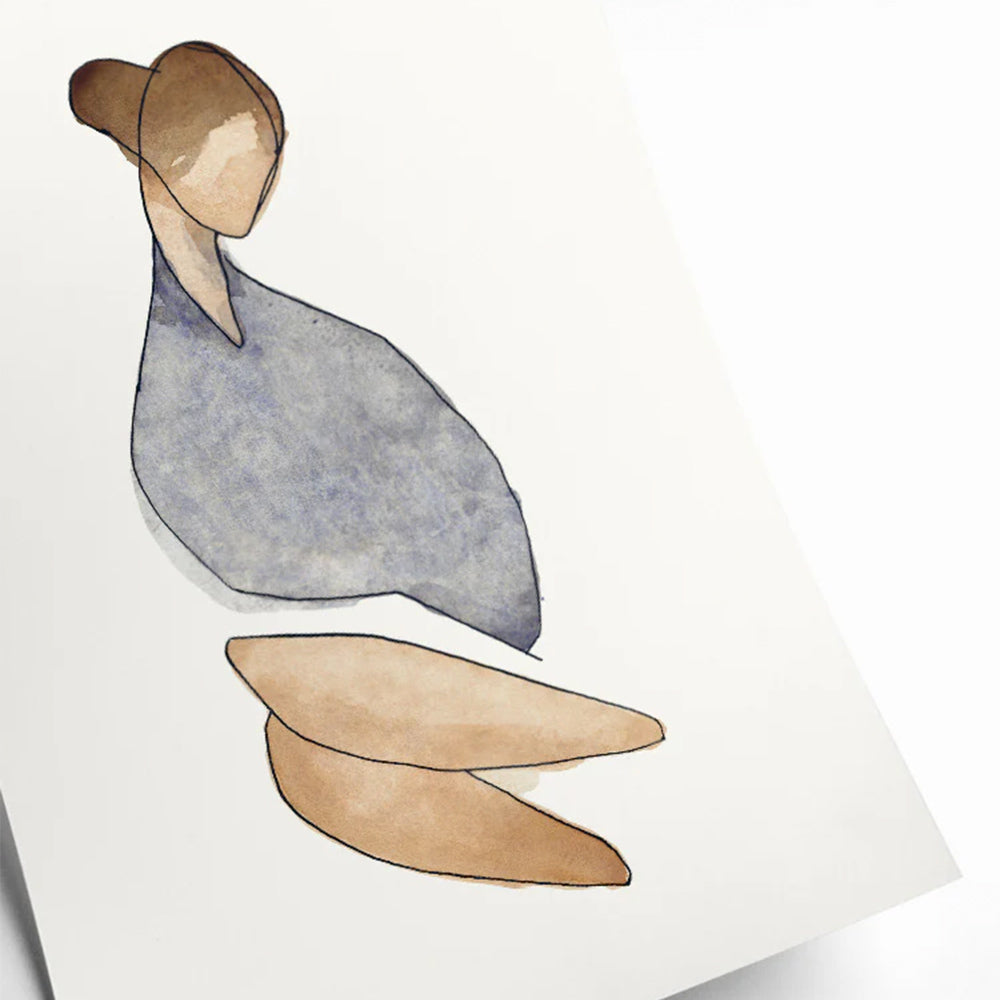 Druck - Sitting woman Xl