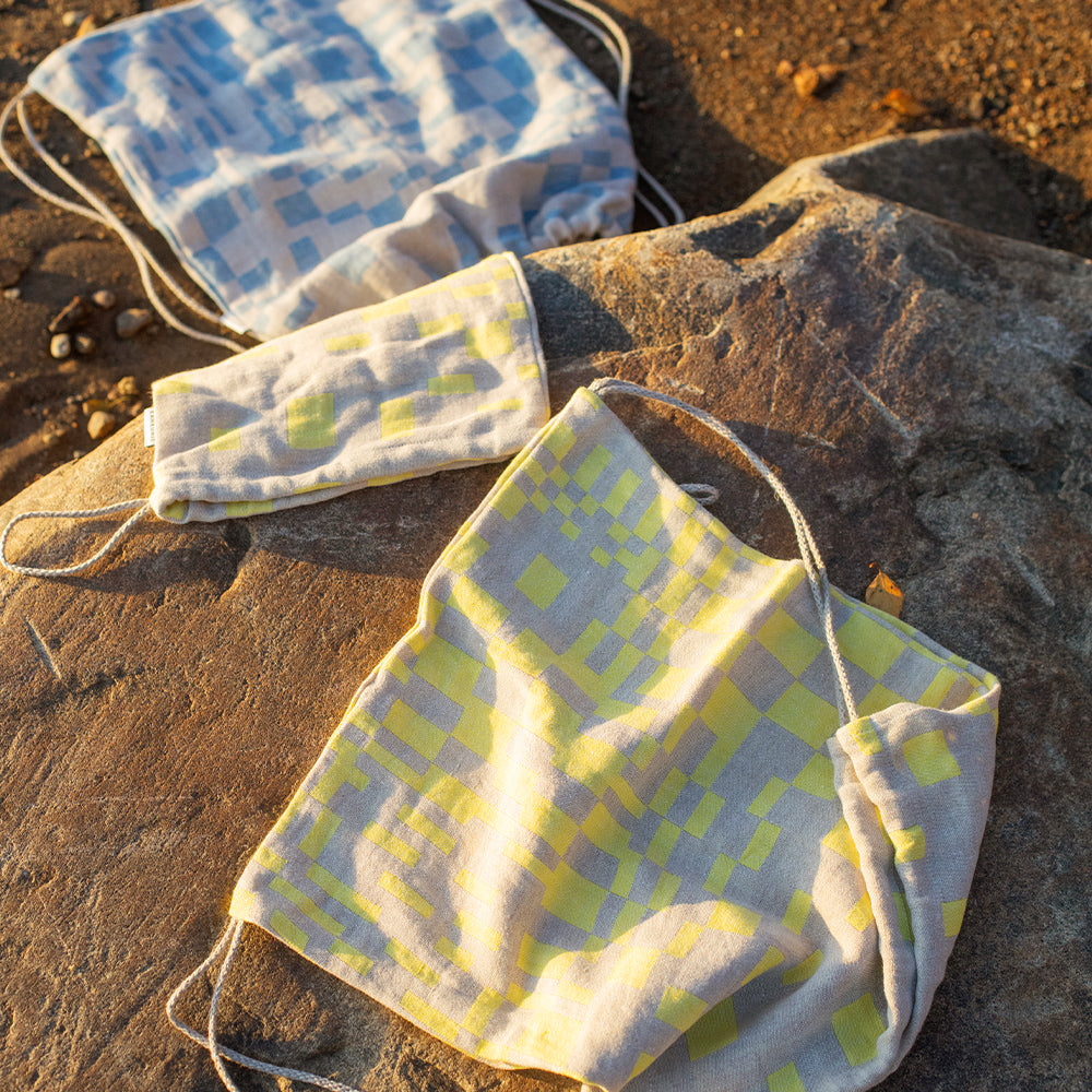 Leinenbeutel KOODI - yellow-linen