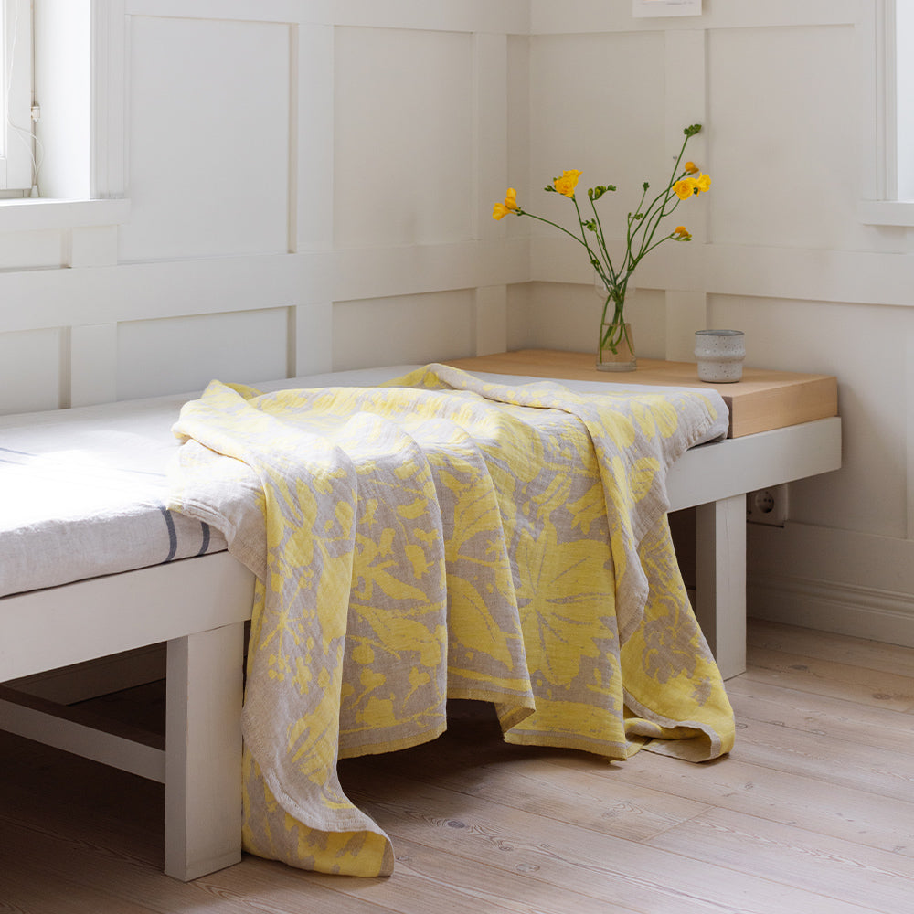 Strandtuch aus Leinen VILLIYRTIT - yellow-linen
