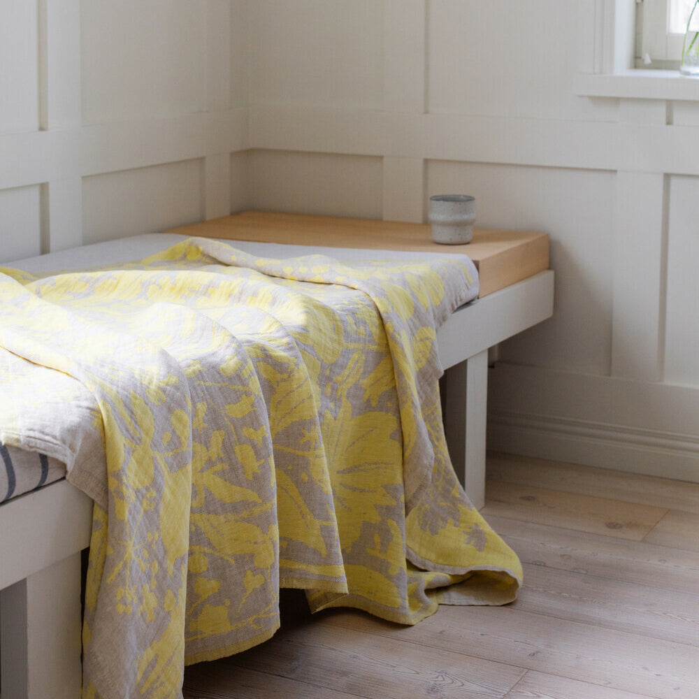 Strandtuch aus Leinen VILLIYRTIT - yellow-linen