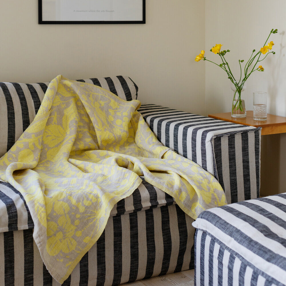 Strandtuch aus Leinen VILLIYRTIT - yellow-linen