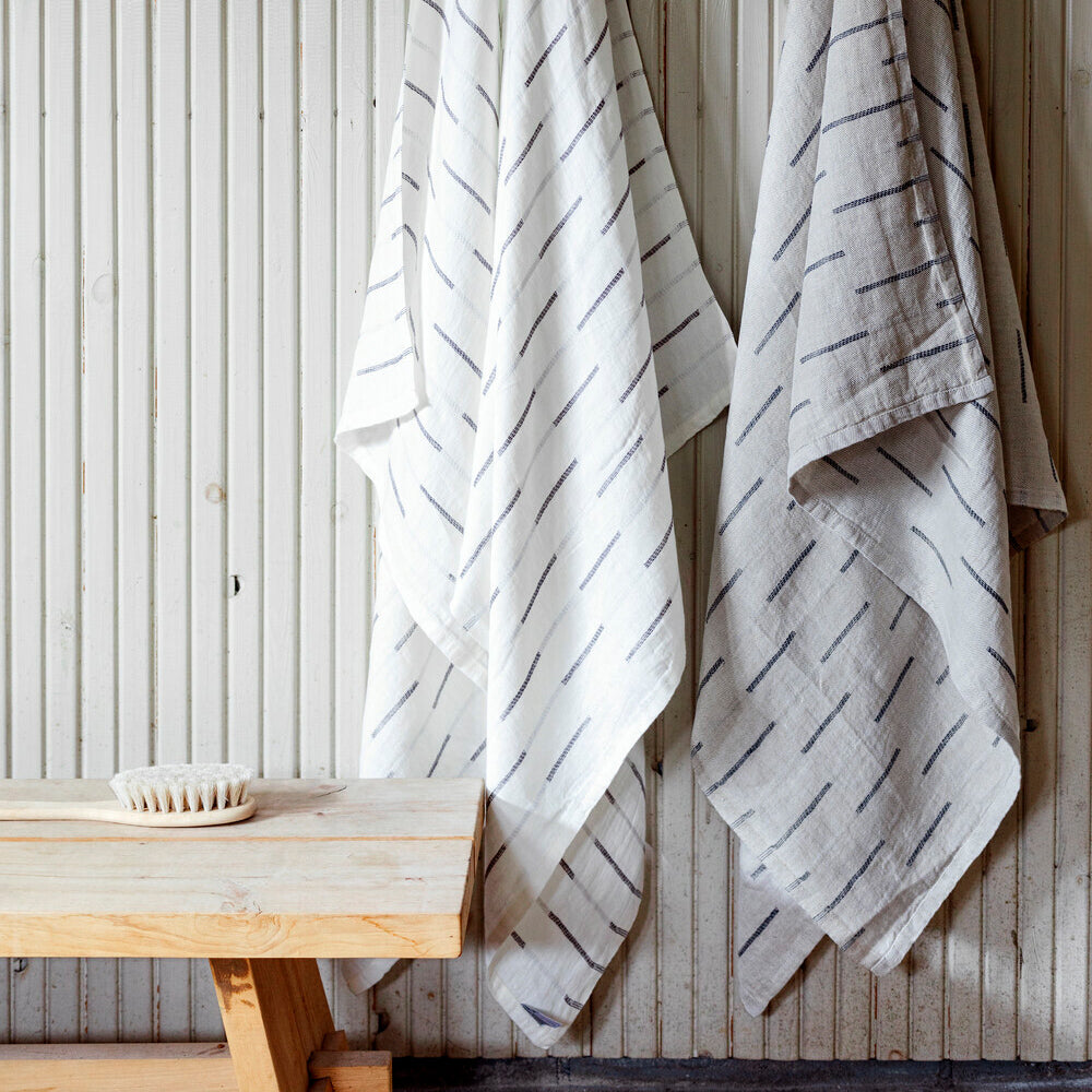 Strandtuch aus Leinen PAUSSI - linen-dark grey