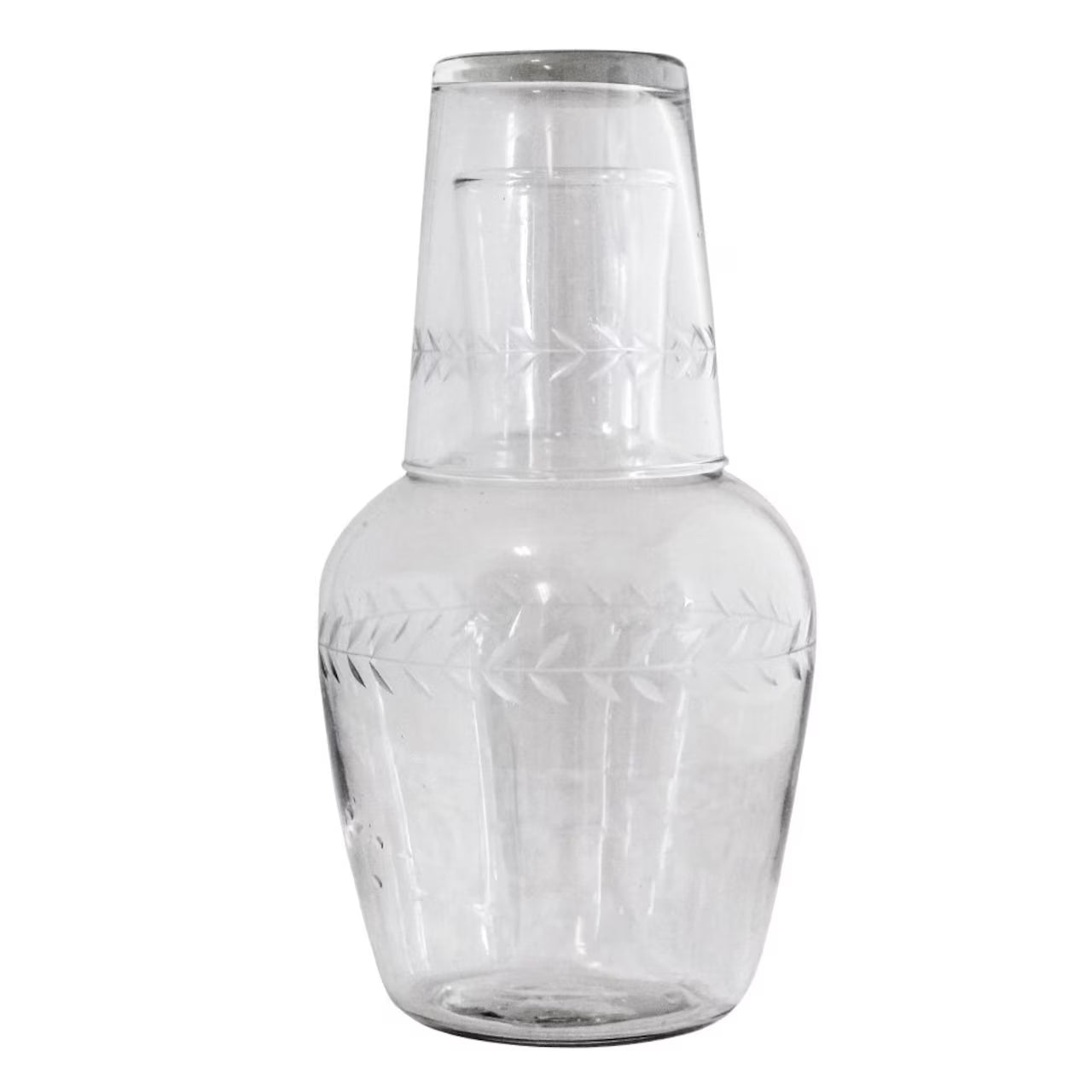 Glaskaraffe mit Trinkglas Set