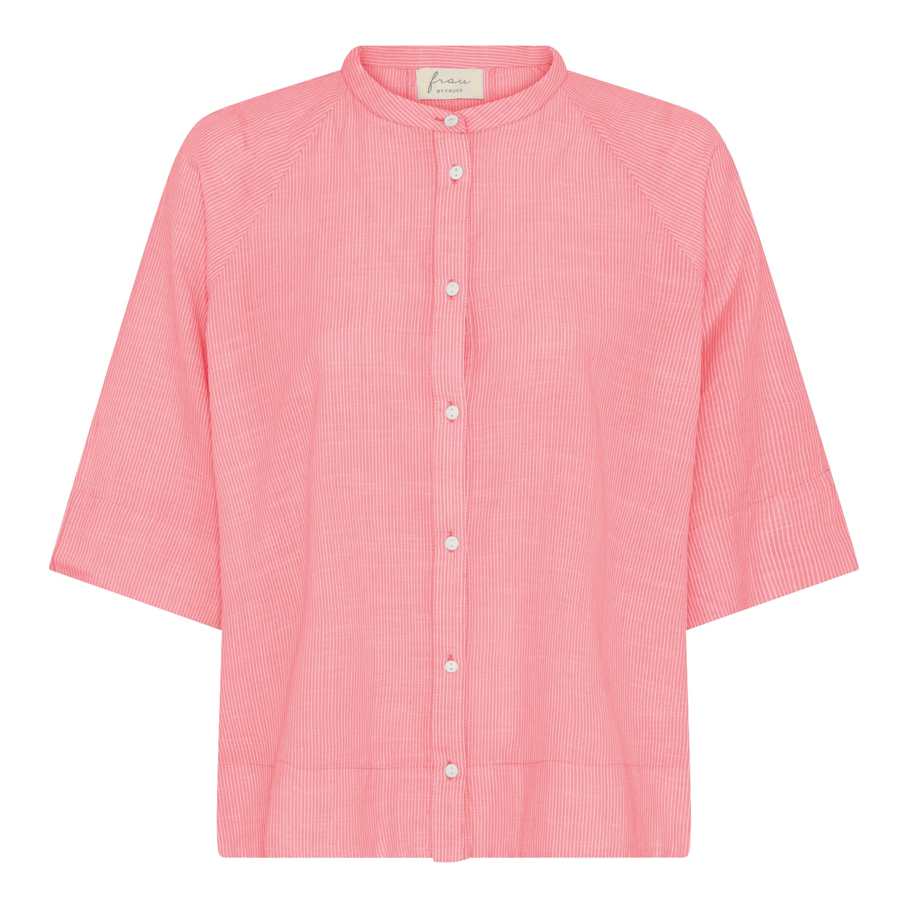 Bluse Abu Dhabi - Hot Coral Stripe / Koralle Gestreift