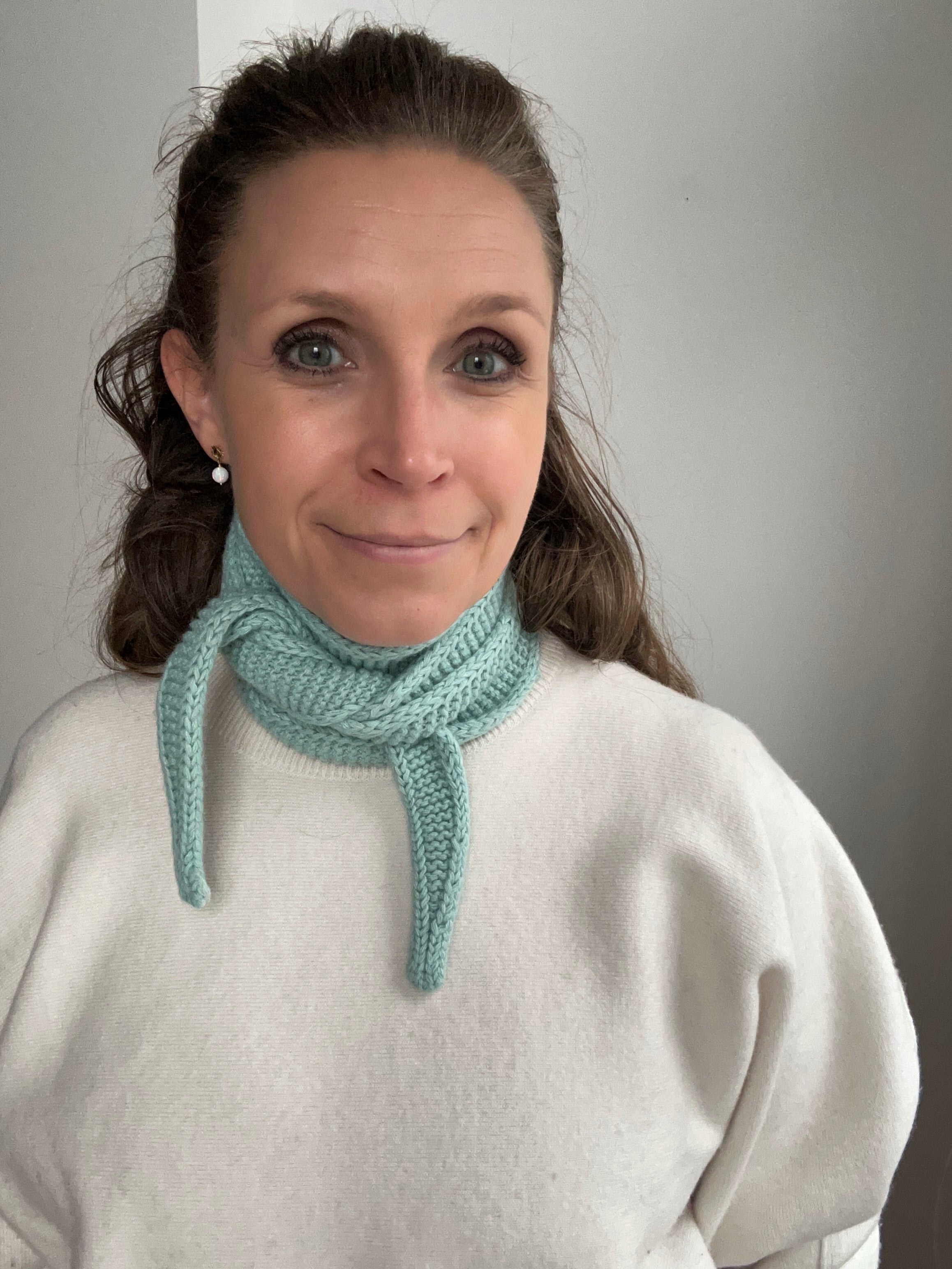 Kleiner Strick-Schal - mint