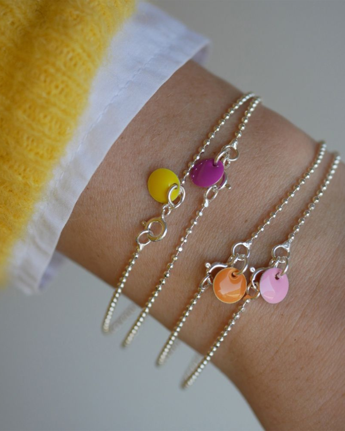 Armband Ball Chain - Silber