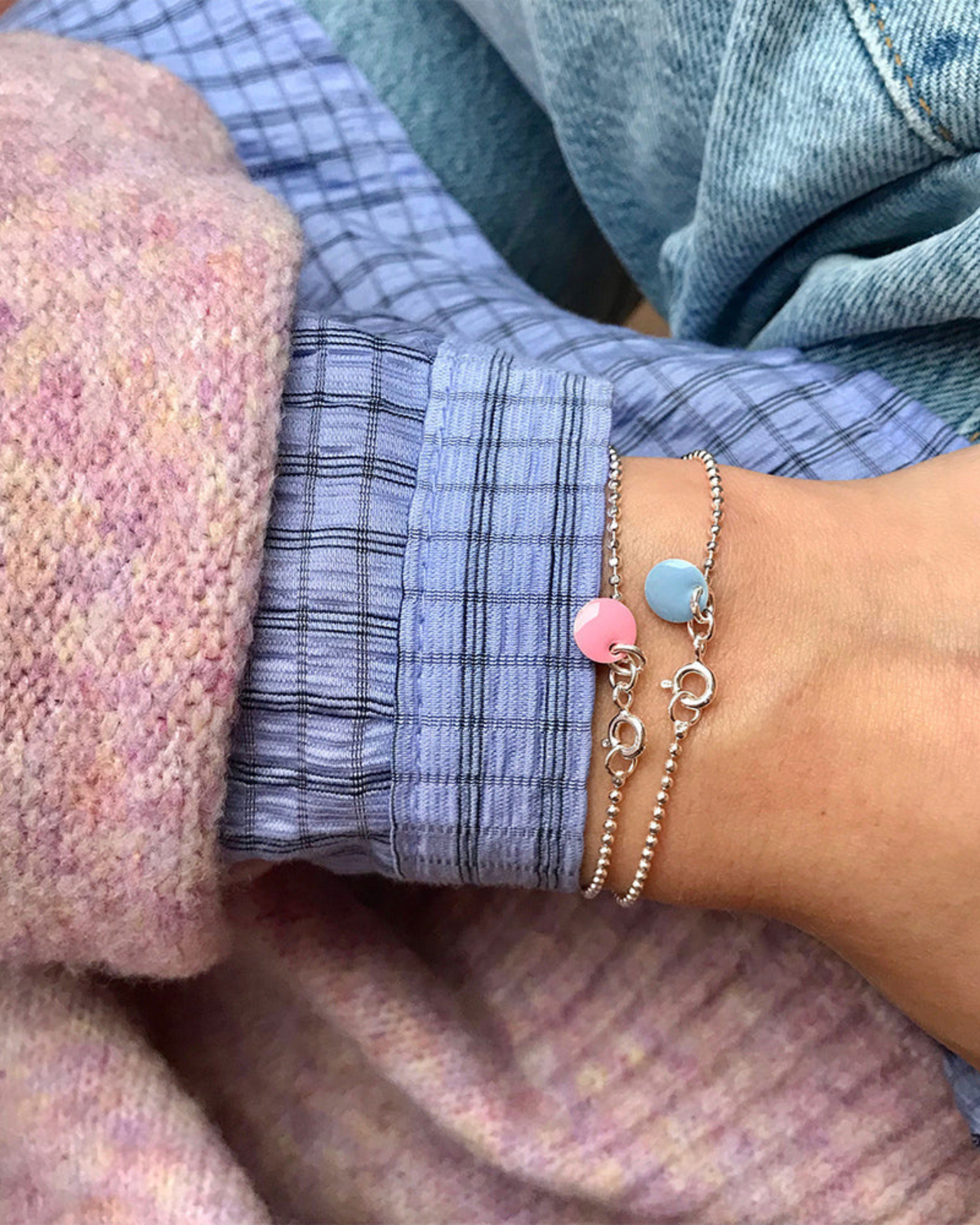 Armband Ball Chain - Silber