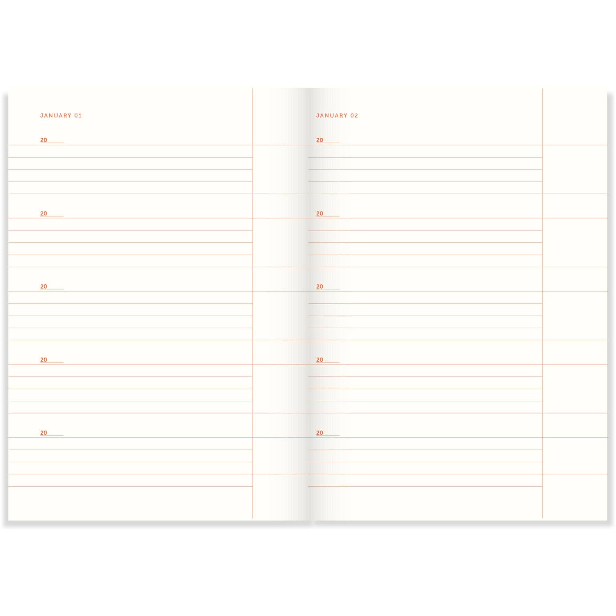 One Line a Day Tagebuch - Leinen