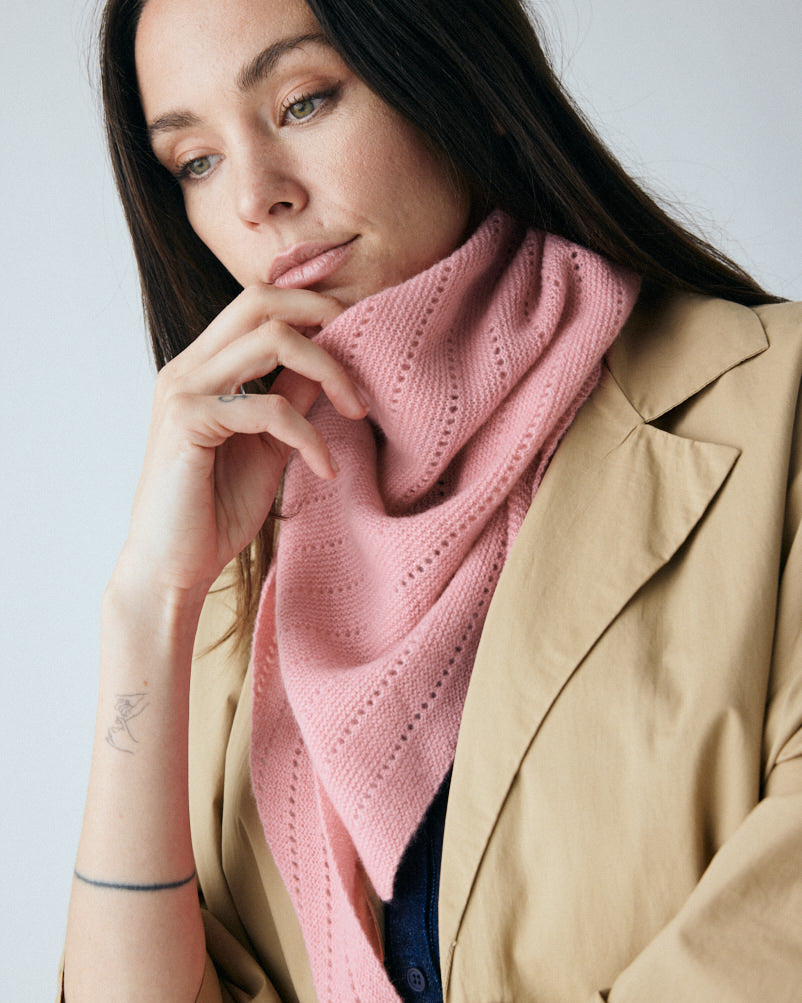 Cashmere Schal Doha - Peony / Altrosa (Large)