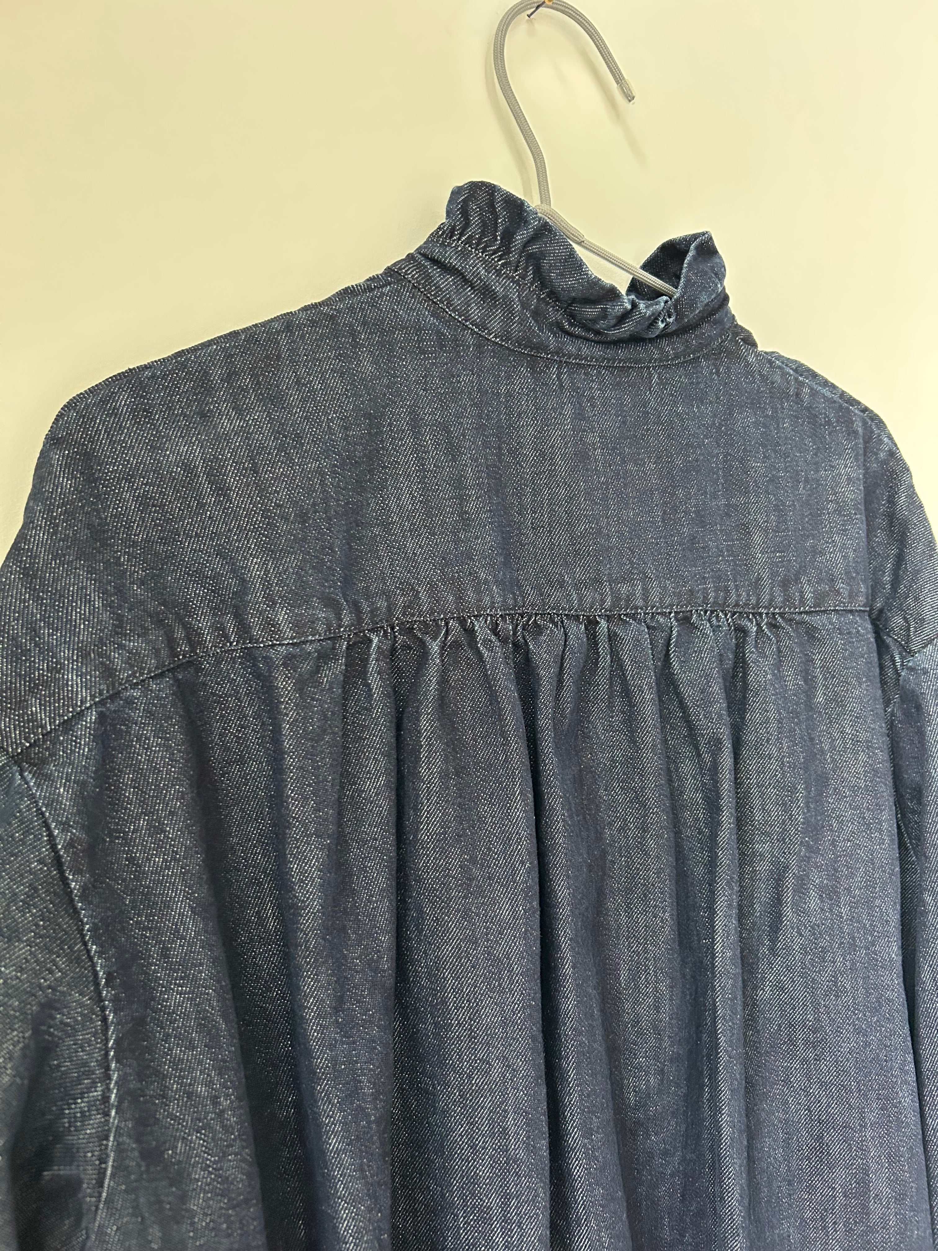 Jeansbluse - dark denim