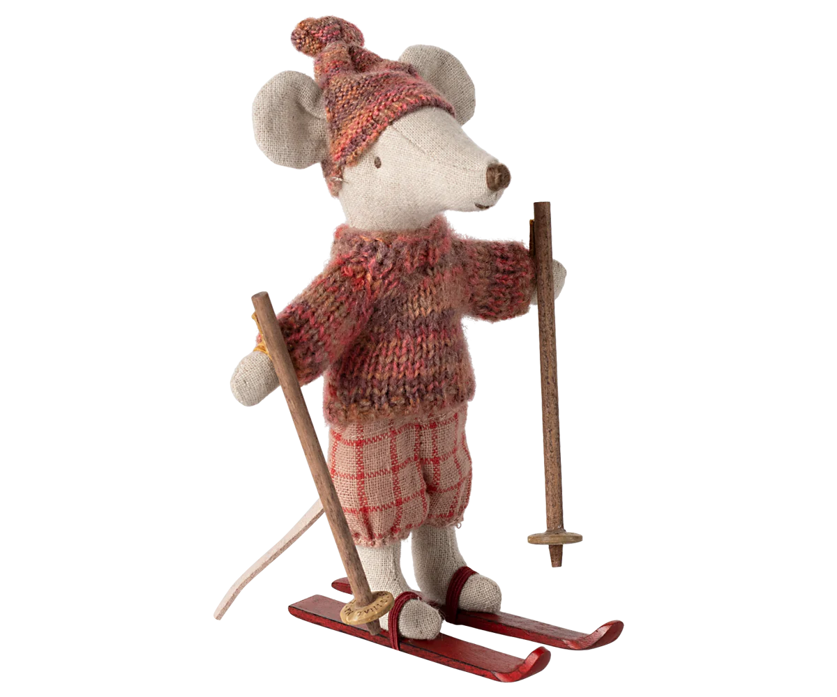 Wintermaus mit Skiset, Große Schwester - rose