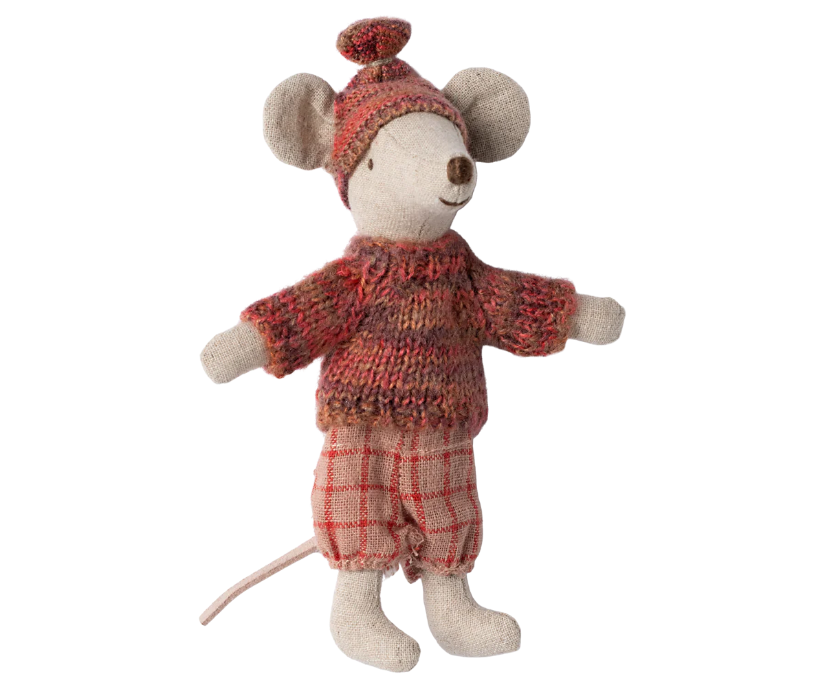 Wintermaus mit Skiset, Große Schwester - rose