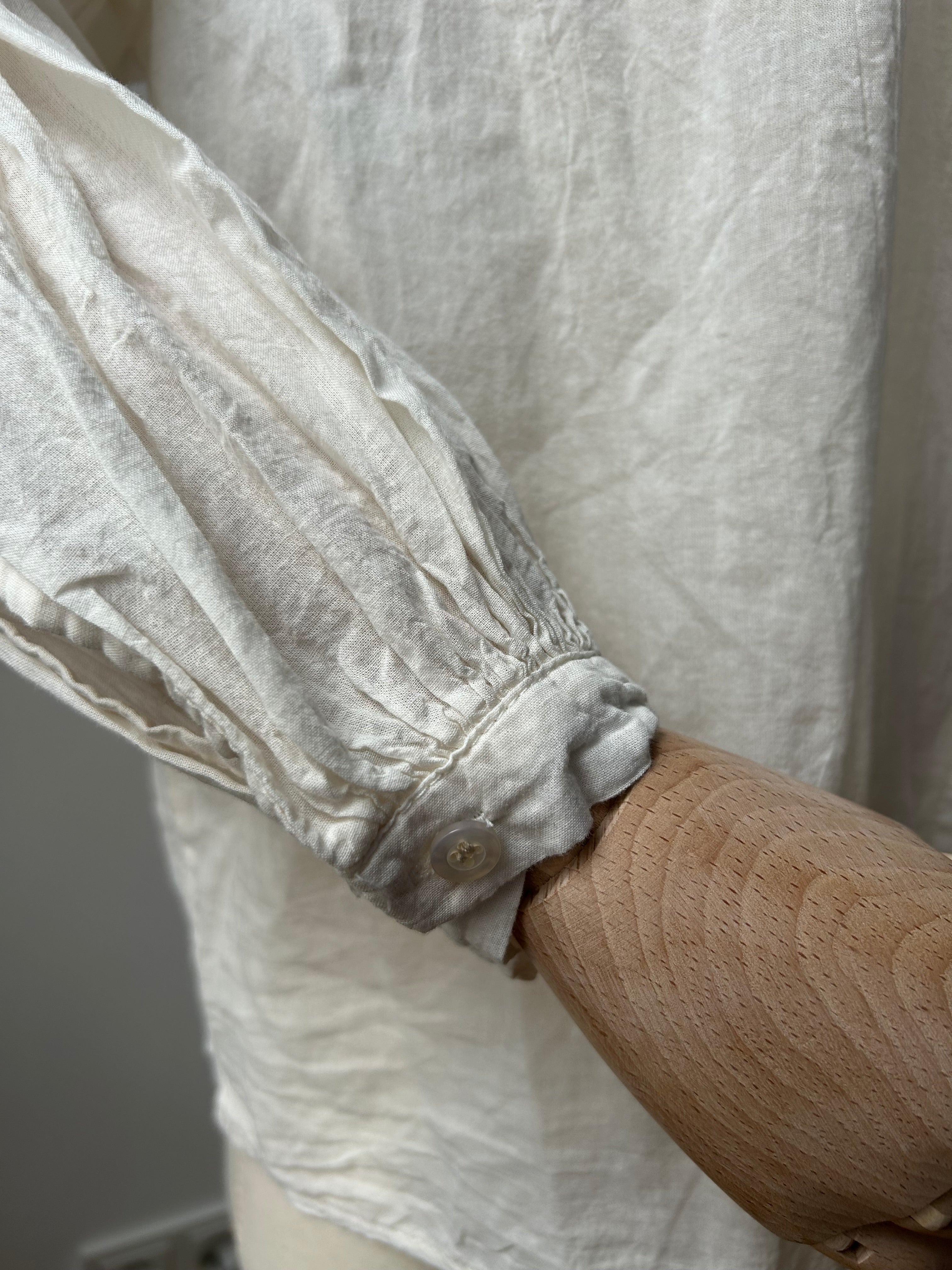 Leichte Baumwollbluse - creme