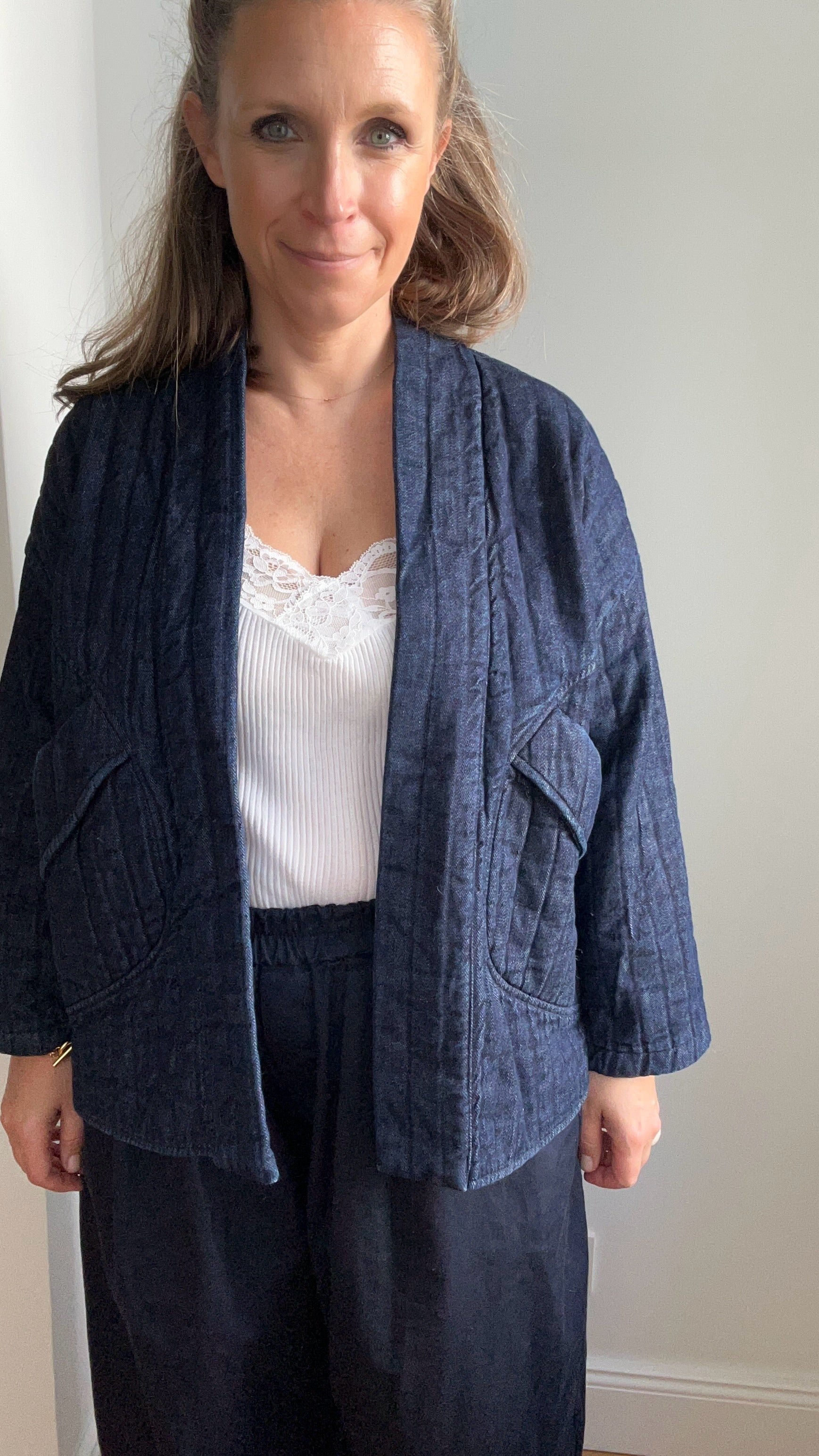 Kimono-Jacke Demin Dark