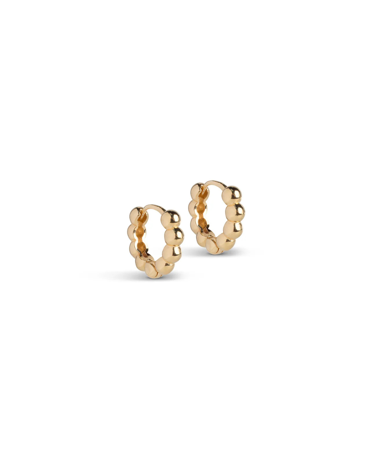 Ohrringe Hoops Ball Small - gold