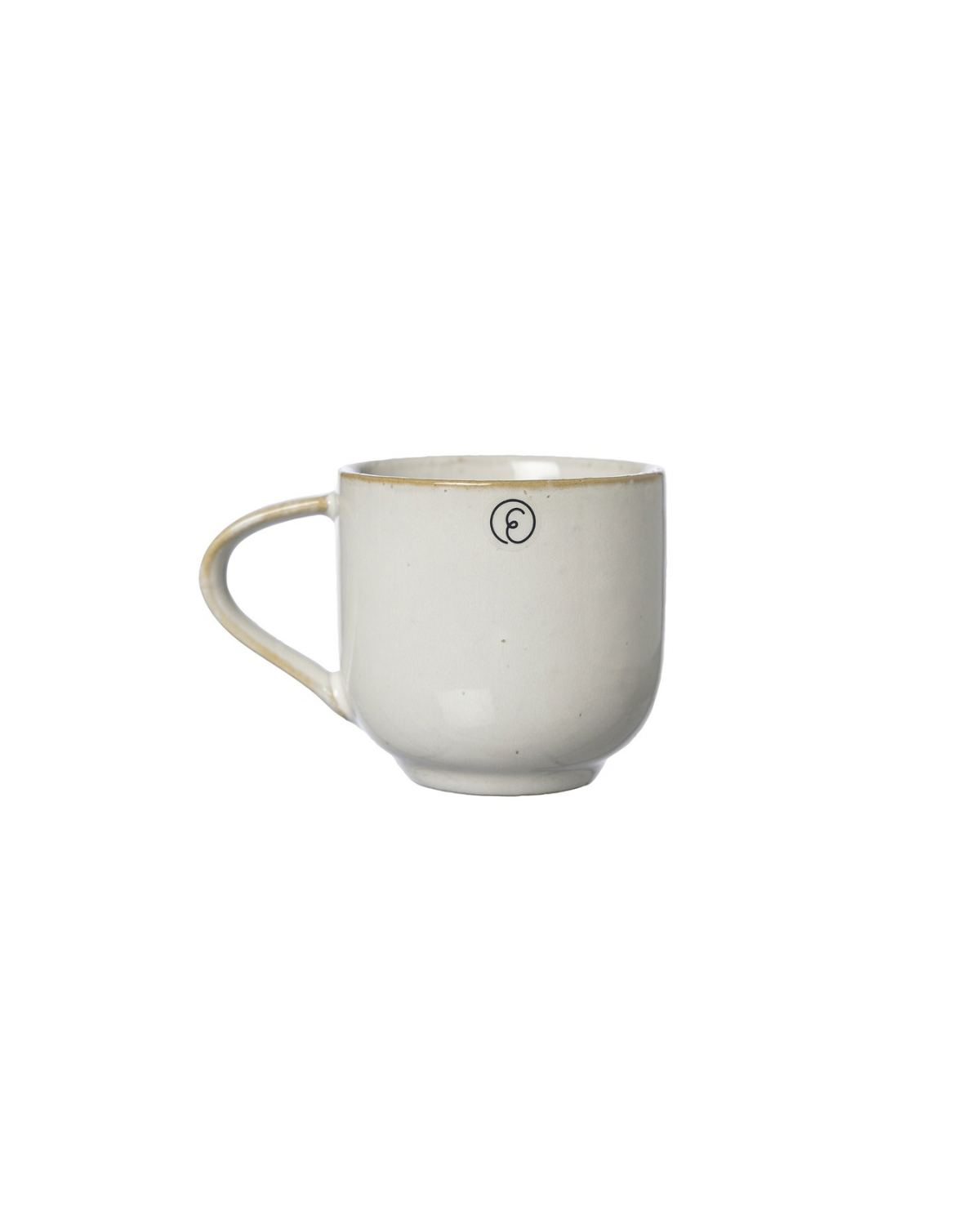 Glöggtasse aus Steingut - Naturweiß