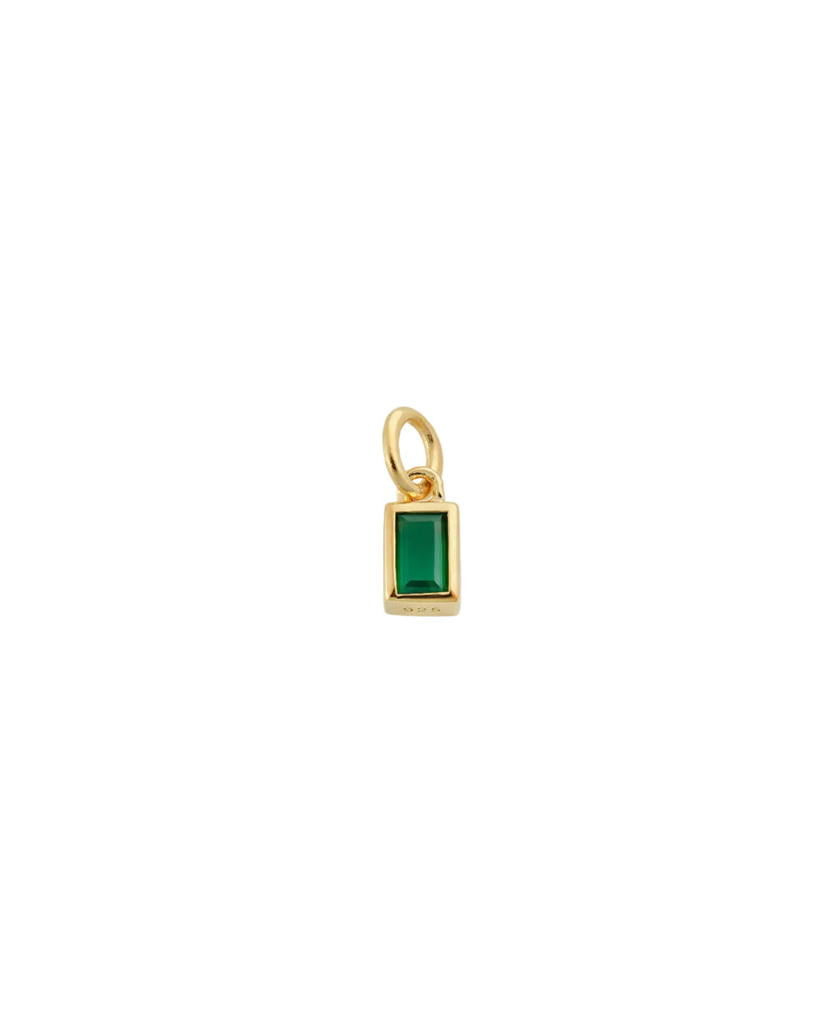 Anhänger Beloved Squared mit grünem Onyx - gold