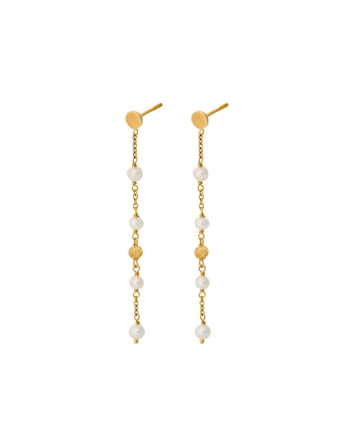 Ocean Pearl Earchains – gold