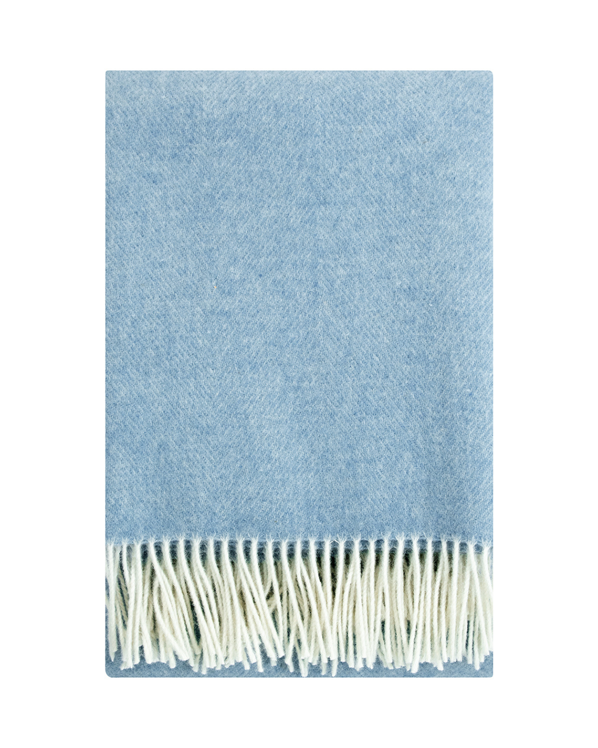 Wolldecke Arvo - white-light blue (130 x 180 cm)