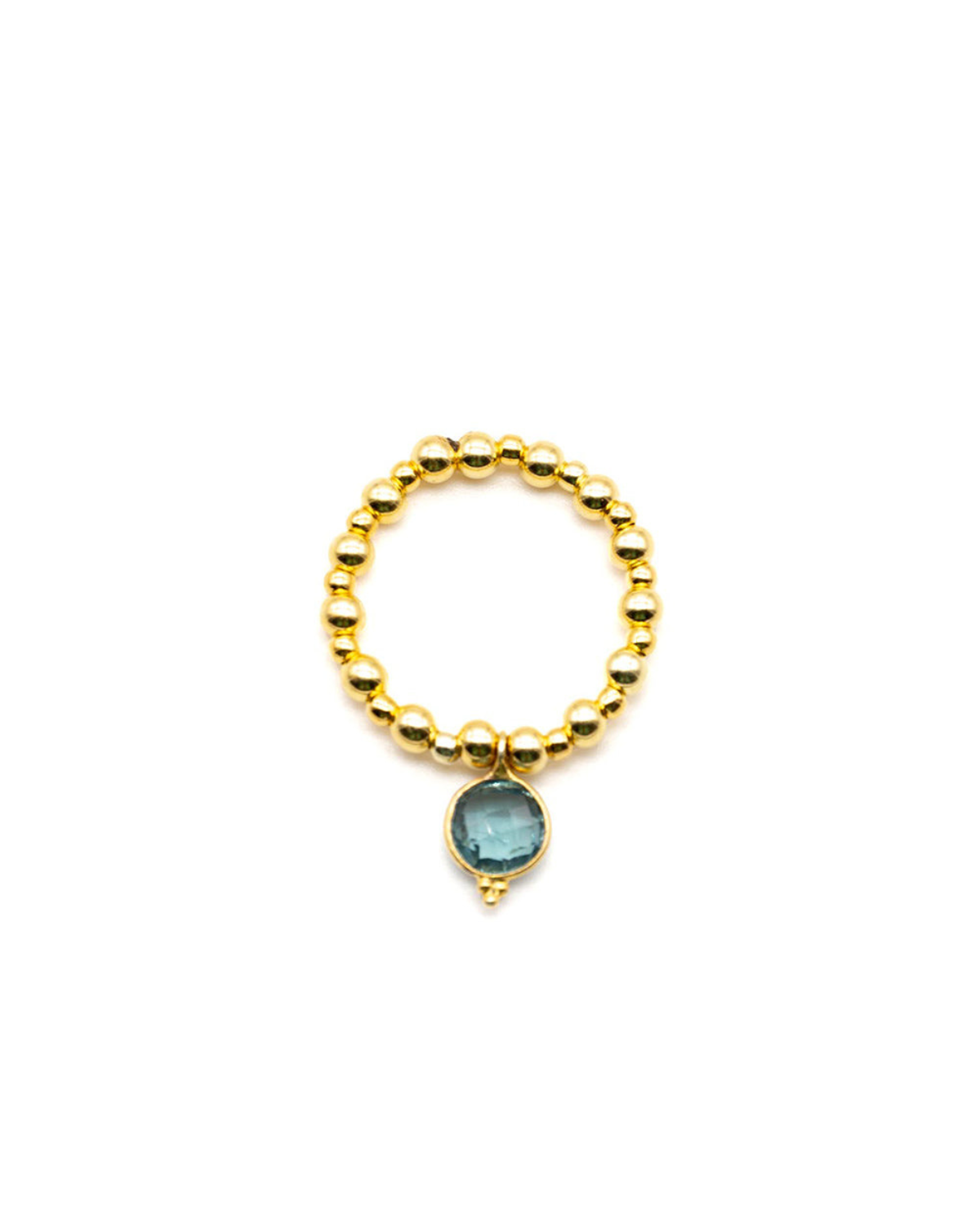 Ring Teardrop - blue/gold