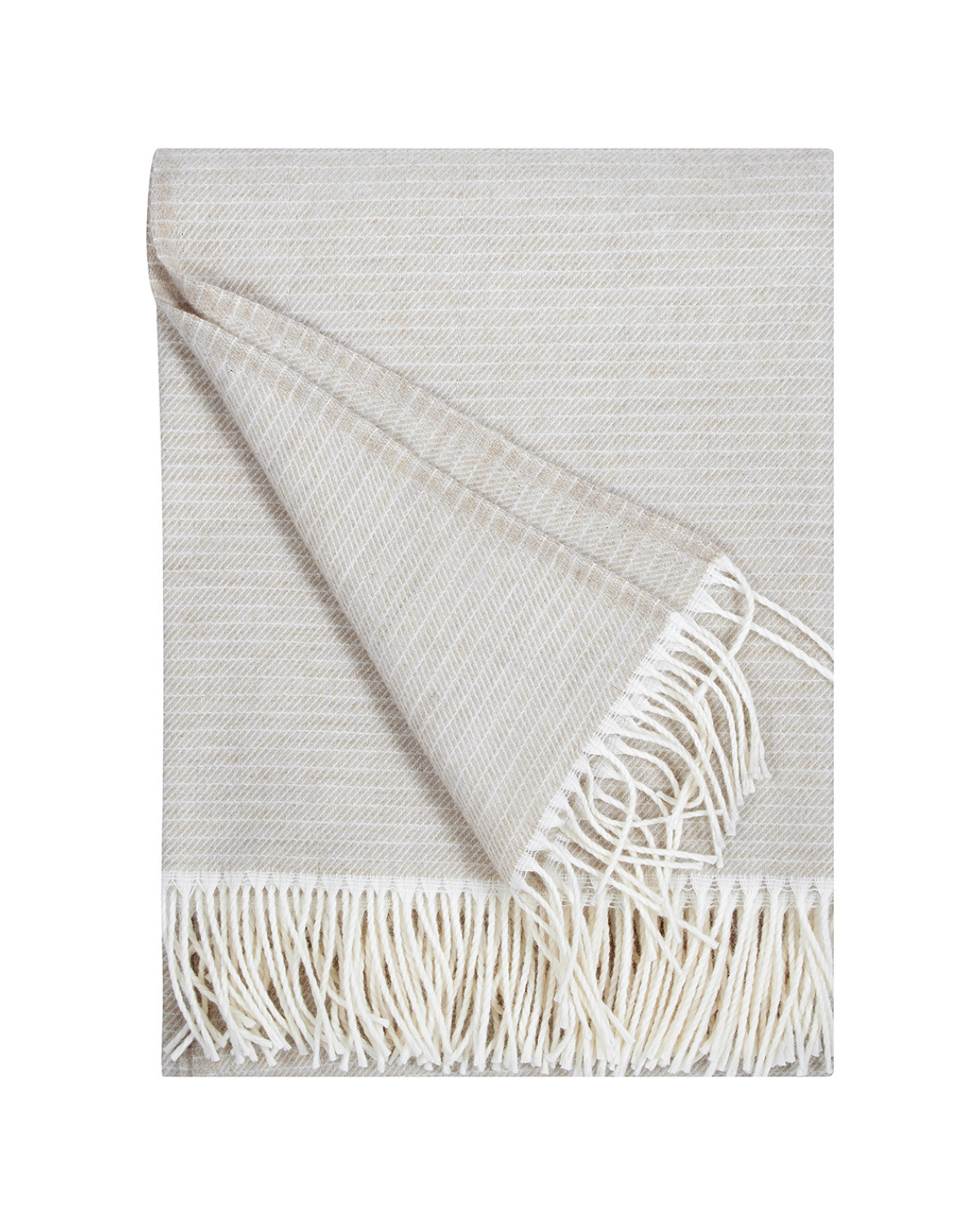 Wolldecke Lepo - white-beige (135 x 180 cm)