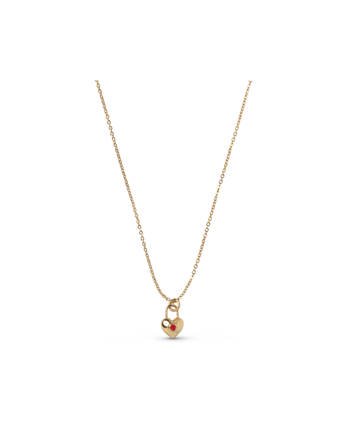 Halskette Heart Keeper - Gold/Red