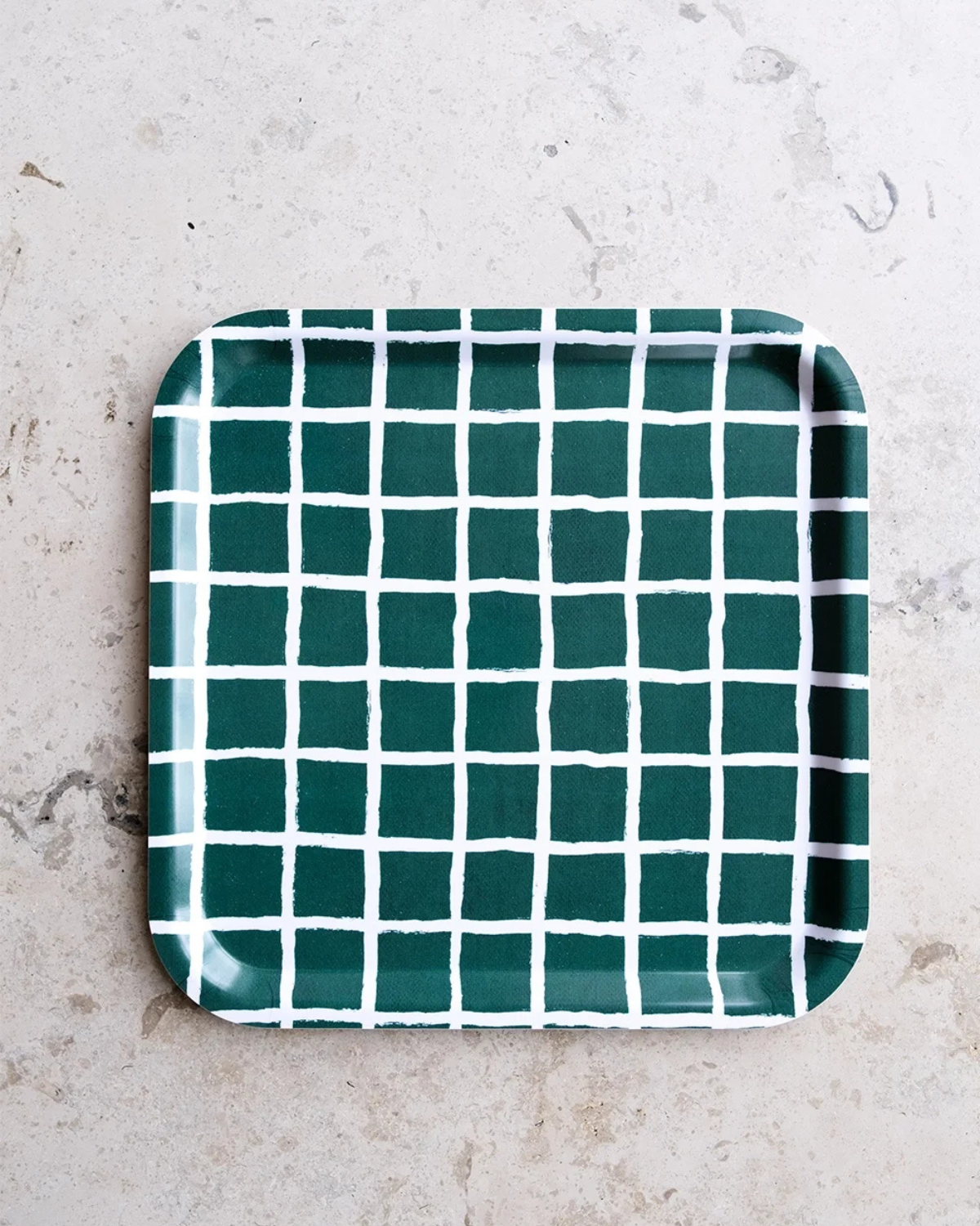 Tablett Rutig - Grün