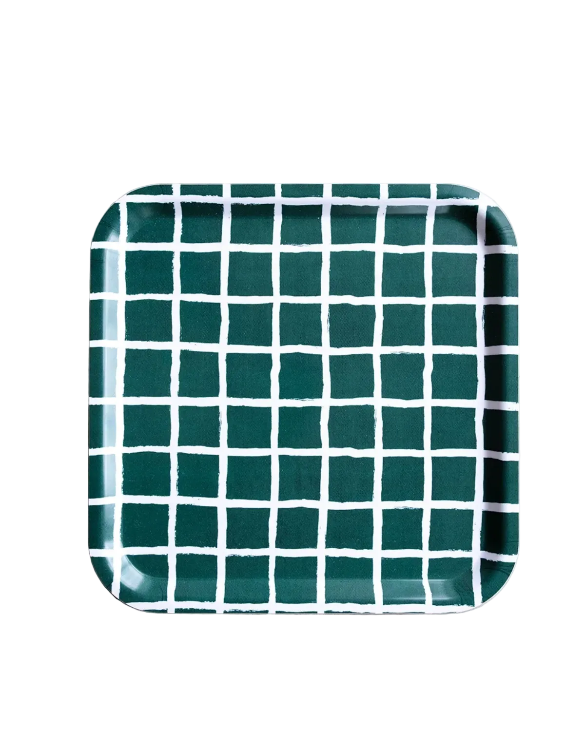 Tablett Rutig - Grün