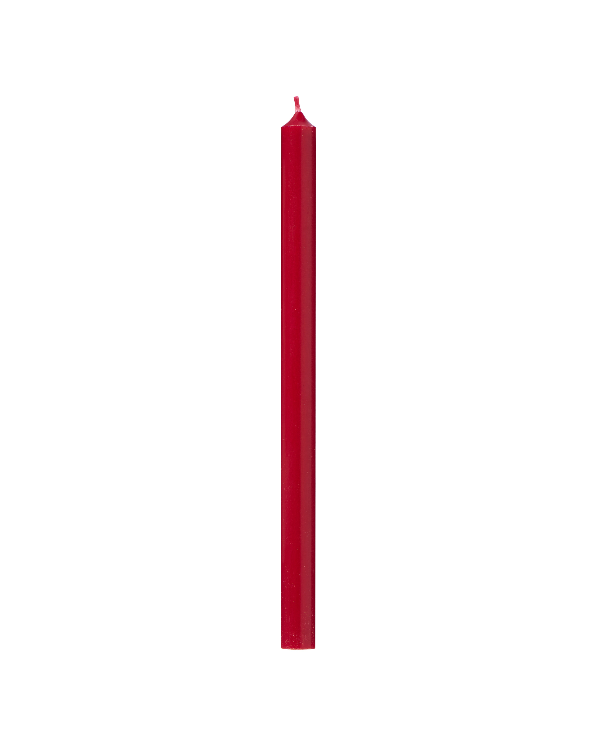 Dünne hohe Kerze - rot (20 cm)